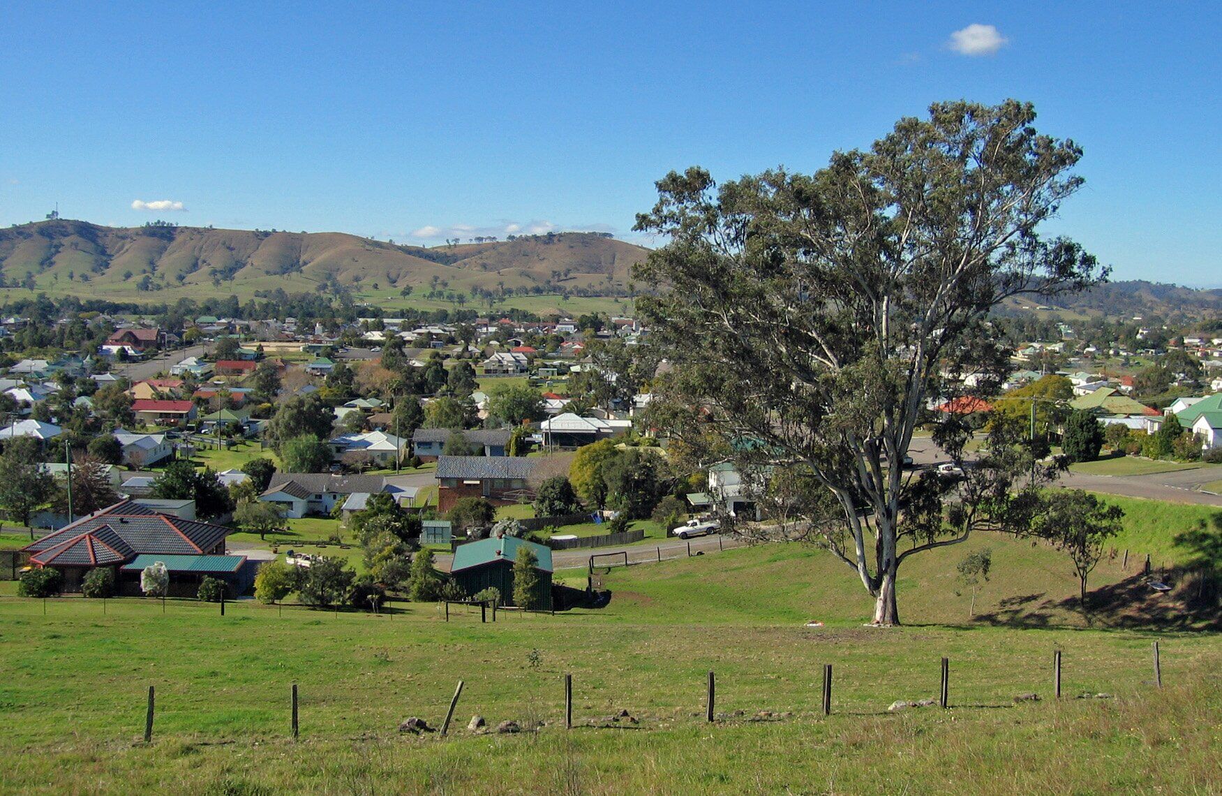 View of Dungog from Hospital Road